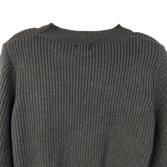 Dee Elly Womens Cut Out Sweater Long Sleeve Black/Ivory Colorblock Size Small - Picture 6 of 9